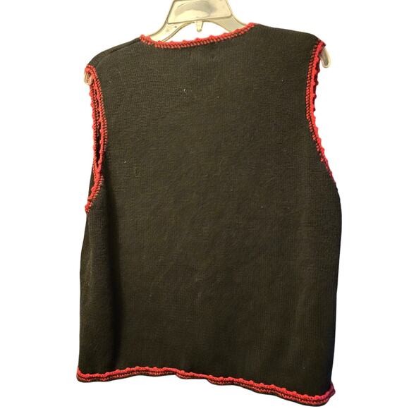 Vintage Nutcracker Noel snowman snowflake sweater vest - Picture 2 of 5